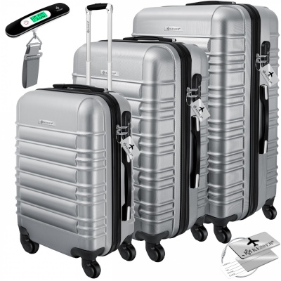 Foto van KESSER® 3st. harde koffer, koffer set, reiskoffer set, trolley koffer incl. bagage weegschaal + baga
