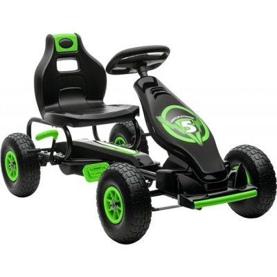 Foto van HOMCOM - Kinderskelter met pedalen en verstelbare zitting - Groen