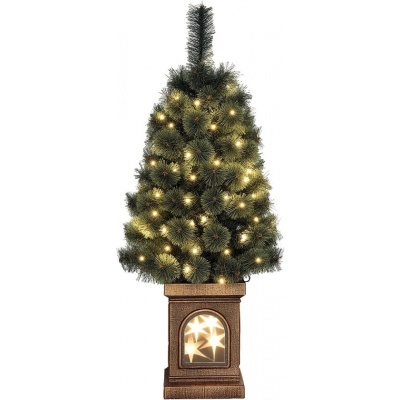 Foto van HOMCOM Kunststof Kerstboom, Staal, 45 cm diameter x 90 cm hoog, Groen