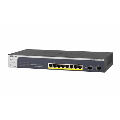 Foto van NETGEAR GS510TPP 10-poorts Gigabit Ethernet LAN PoE+ switch Smart Managed Pro (met 8x PoE+ 190W, 2x 