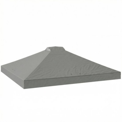 Foto van Outsunny Vervangend Dak - 210D Oxford-stof - 300 x 300 x 25 cm - Lichtgrijs