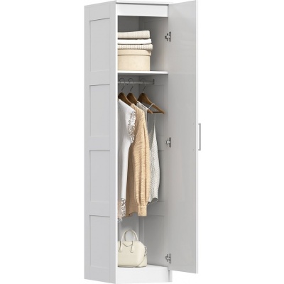 Foto van HOMCOM Kledingkast Spaanplaat 40L x 52B x 180H cm Wit