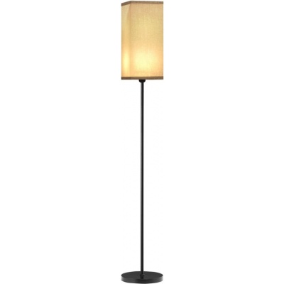 Foto van HOMCOM Vloerlamp van metaal en polyester - Ø25 x 161,5H cm - Zwart