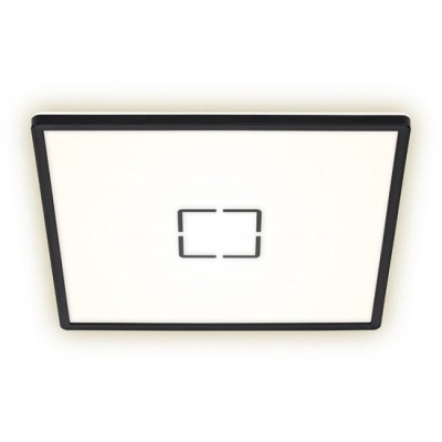 Foto van Briloner Leuchten - Led-plafondlamp, 22 W, 3000 lumen, vierkant, wit-zwart met achtergrondlicht