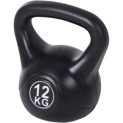 Foto van HOMCOM Kettlebell van kunststof, 27L x 21B x 31H cm, zwart
