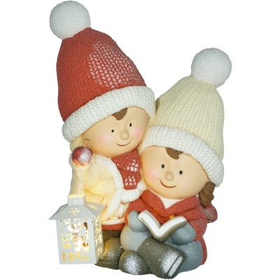 Foto van HOMCOM-Weihnachtsfigur-Magnesiumoxid, Metall-30L x 23B x 45H cm-Mehrfarbig