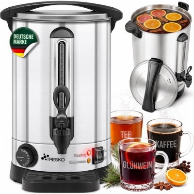 Foto van TRESKO® Glühweinkoker Inmaakketel RVS 20 L 2500 W voor warme dranken