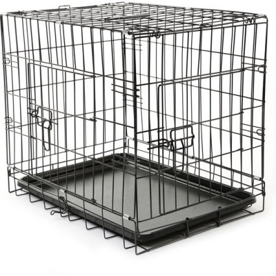 Foto van TRESKO hondenbench - metalen transportkooi - opvouwbare draadkooi 62 x 45 x 52 cm
