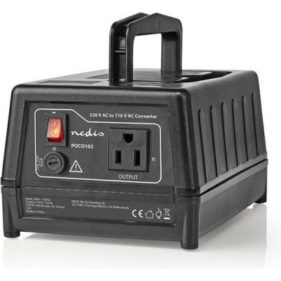 Foto van Nedis Spanningsomvormer 300W – 230V naar 110V – Geaard – Voor Amerikaanse Apparaten
