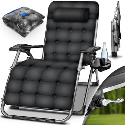 Foto van tillvex® Opvouwbare Ligstoel tot 200kg | Weerbestendig Zonnebed voor Tuin & Balkon
