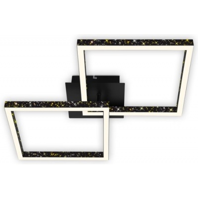 Foto van Briloner FRAME - Wand- en plafondlamp - Glittereffect met lasergatoptiek - Dimbaar en zwenkbaar