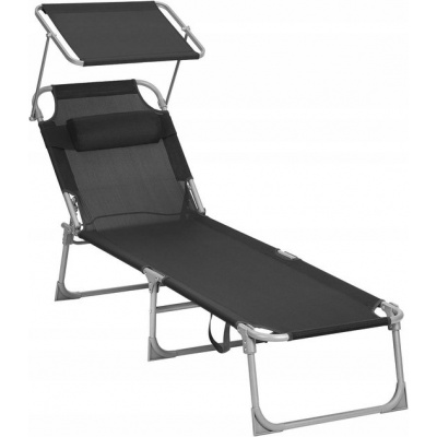 Foto van Opklapbare Ligstoel voor Tuin, Balkon, Strand en Camping - 150 kg