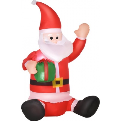 Foto van HOMCOM Zelfopblaasbare Kerstman met ventilator en LED-verlichting