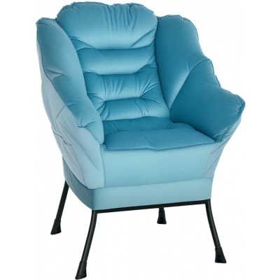 Foto van HOMCOM-Sessel-Polyester-80L x 78B x 100H cm-Blau