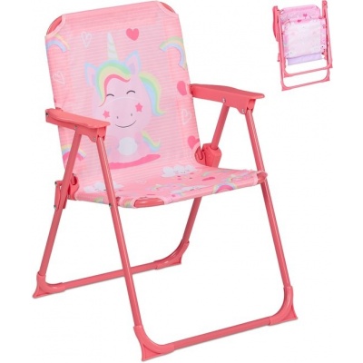Foto van Opvouwbare campingstoel voor kinderen - zithoogte: 26 cm - eenhoorn