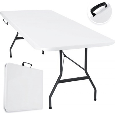 Foto van KESSER® Inklapbare Tafel 183x76x74cm Vouwtafel - Campingtafel Kunststof - Klaptafel Geschikt voor 8 