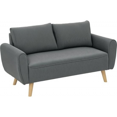 Foto van HOMCOM 2-zitsbank van polyester en schuim - 145L x 75B x 78H cm - Donkergrijs