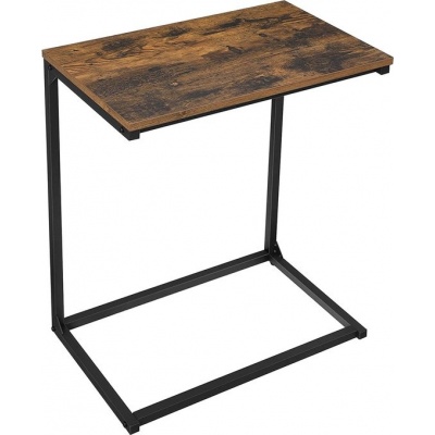 Foto van VASAGLE Bijzettafel, kleine salontafel, laptoptafel, vintage bruin-zwart, industriële stijl