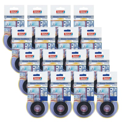 Foto van tesa 4600 Xtreme Conditions - Zelfafdichtende siliconen tape - Zwart - 16 stuks van 3 m x 2,5 cm