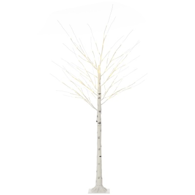 Foto van HOMCOM LED Lichterboom 180 cm met 96 warmwitte LEDs, IP44 voor binnen en buiten, kunstkerstboom