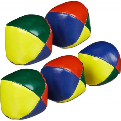 Foto van Jongleerballen - set van 5 - diameter 6,5 cm