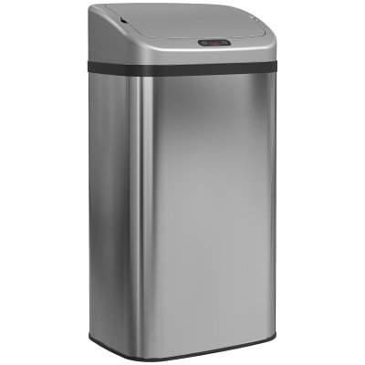 Foto van HOMCOM Sensorafvalemmer 48L RVS met Soft-Close, vingerafdrukbestendig voor kantoor en keuken