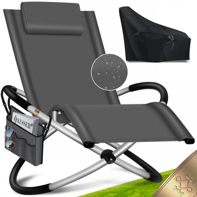 Foto van KESSER® Relax Ligstoel Dekstoel Incl. Tas + Hoes Tuinligstoel Ligstoel Tuinstoel Vouwstoel | Schomme