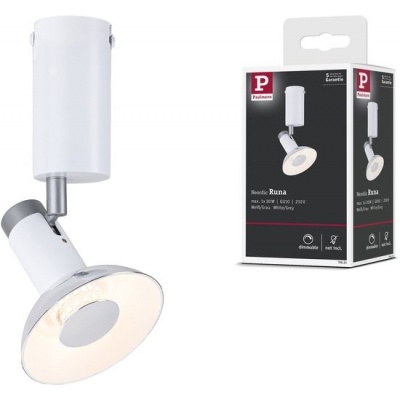 Foto van Neordic Runa Wand- en Plafondlamp GU10 230V 20W Dimbaar Wit, Grijs
