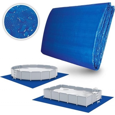 Tillvex Grondzeil voor zwembad, 396 x 396 cm, vierkant, UV-bestendig en scheurvast Tillvex Grondzeil voor zwembad, 396 x 396 cm, vierkant, UV-bestendig en scheurvast