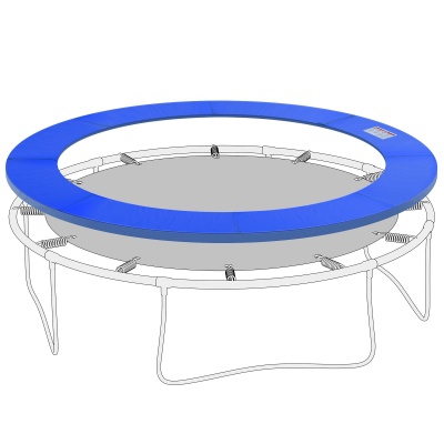 Foto van HOMCOM Vervangend trampoline beschermkussen Ø 244 cm, UV-bestendig en scheurvast, blauw
