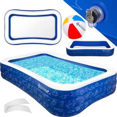Foto van KESSER® Opblaasbaar Zwembad voor Kinderen en Volwassenen 305 x 183 x 56 cm Familiebad Pool zwembadje