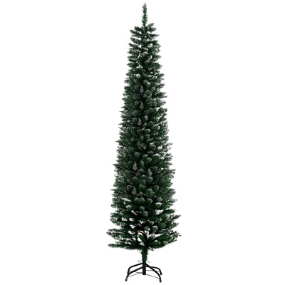 Foto van HOMCOM 6FT Kunstkerstboom met Opvouwbare Zwarte Stand - Groene Decoratie voor Feestdagen