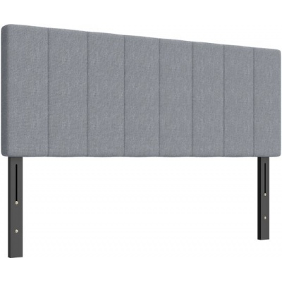 Foto van Homcom Hoofdbord van Polyester en Metaal - 160L x 10B x 106-126H cm - Grijs