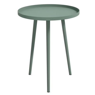 Foto van Outsunny Ronde tuin salontafel, bijzettafel met stalen rand, Ø 40 x 50 cm, groen
