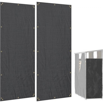 Foto van Outsunny houtopslaghoes - polyester - 148L × 62B cm - zwart