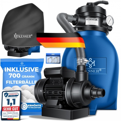 Foto van KESSER® Zandfilterinstallatie zandfilter + 700 g filterballen vervangen 25 kg filterzand 7-weg venti