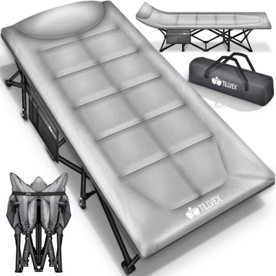 Foto van tillvex® Campingbed, opvouwbaar met draagtas, tot 200 kg, extra breed, voor binnen en buiten