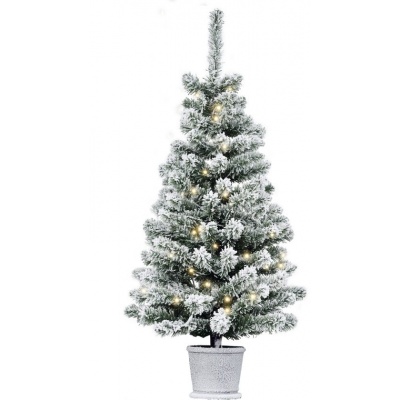 Foto van HOMCOM Kunststof Kerstboom Metaal, 40 cm diameter x 90 cm hoog, Groen