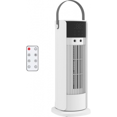 Foto van HOMCOM Tafelventilator - ABS, kunststof - 16,8L x 16B x 41H cm - Wit
