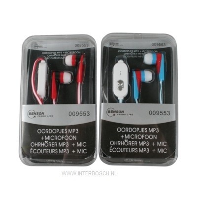 Oordopjes MP3 + Microfoon Mix Kleur Oordopjes MP3 + Microfoon Mix Kleur
