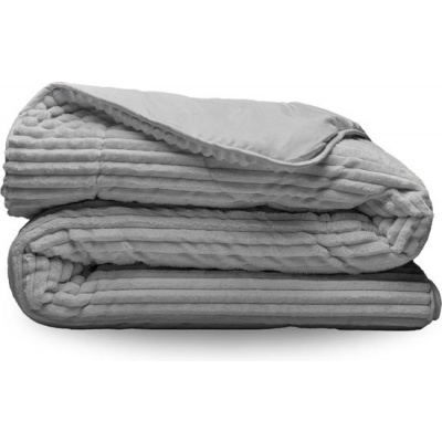 Foto van Zelesta Groovebed Grey 240x200 - Geribbeld Teddy Dekbedovertrek -- Fluffy Dekbed