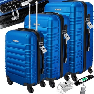 Foto van KESSER® 3x Koffer, reiskofferset, trolleykoffer harde kofferset incl. bagageweegschaal + bagagelabel