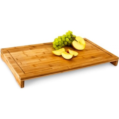 Foto van Bamboe snijplank met saprand - 4,5 x 52 x 29 cm - serveerplank
