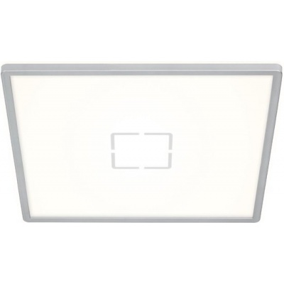 Foto van Witte-zilveren LED-plafondlamp met achtergrondverlichting 22W van Briloner Leuchten