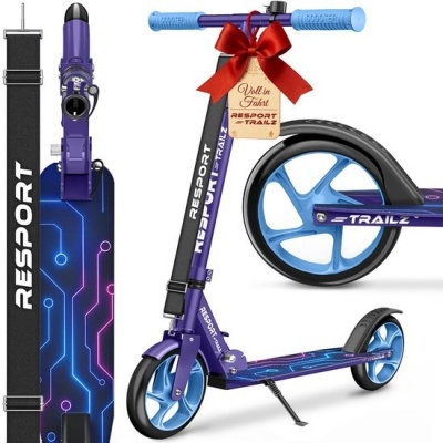 Foto van RE:SPORT Citystep Kinder- en Volwassenenstep - Inklapbaar, Verstelbaar, 200mm Wielen