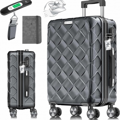 Foto van KESSER® Reiskoffer, koffer, handbagage, ABS, hardshellkoffer met cijferslot, kofferweegschaal