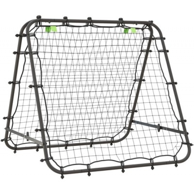 Foto van HOMCOM Voetbal Rebounder - PE, Staal - 100L x 95B x 90H cm - Zwart