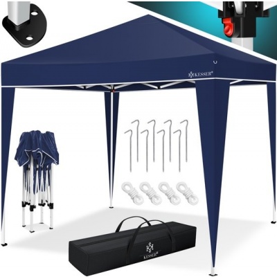 Foto van KESSER® Partytent 3x3m Paviljoen Easy Up - Feesttent met Draagtas Waterdicht Opvouwbaar - Blauw