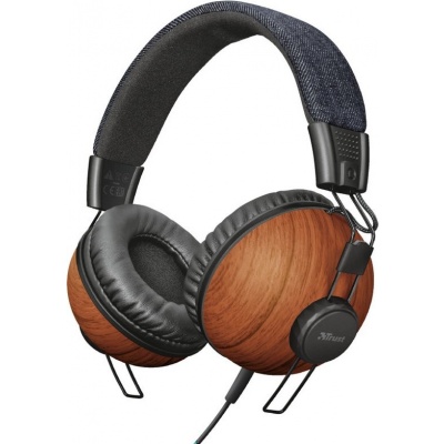 Foto van Trust Noma Headset met microfoon in Denim Wood kleur