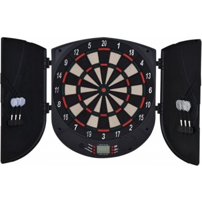 Foto van HOMCOM Dartbord van kunststof 50L x 44B x 4,4T cm - Zwart